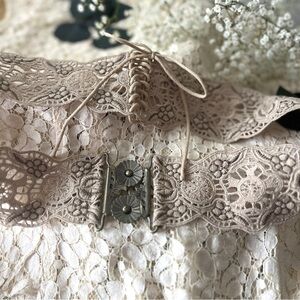 Elie Tahari 100% Silk Embroidered Lace Bridal Belt - Rare & Romantic